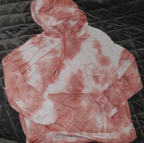 Shein red and white tiedye hoodie 3xl - Picture 1 of 1